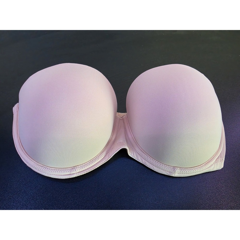 Pink Bra 34D Push Up Bra Wear Everywhere Strapless, Tan, New No Tags